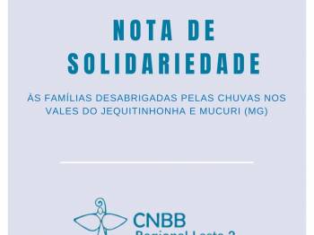 Em nota, bispos manifestam solidariedade às famílias afetadas pelas chuvas em Minas Gerais